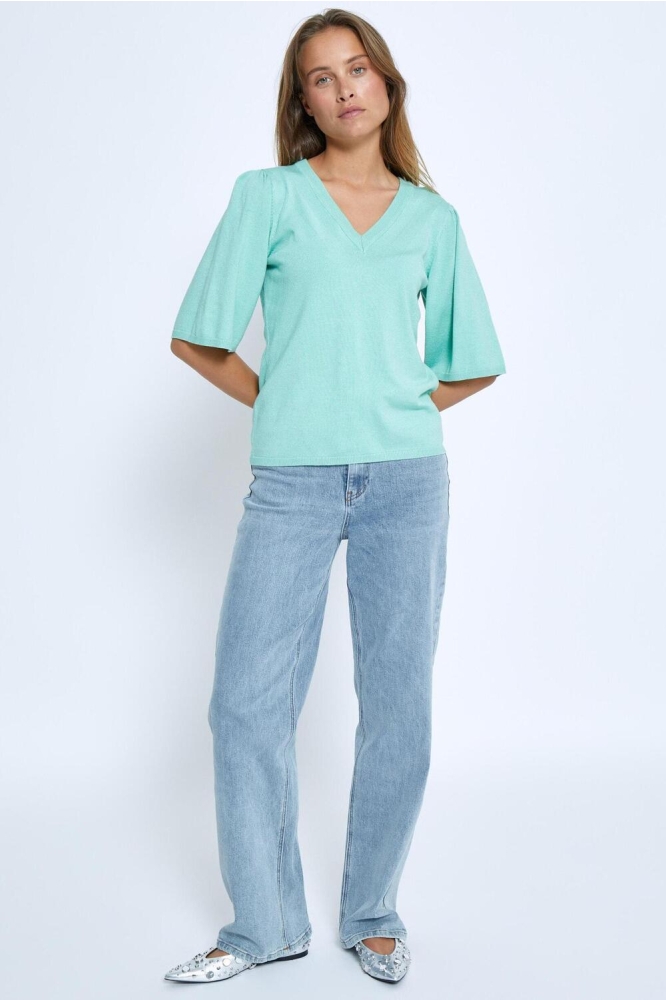 GLENDA SHORT SLEEVE KNIT PC8231 3006 LICHEN MINT